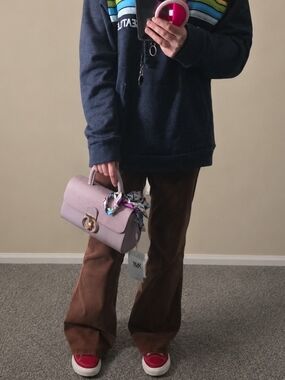 Pastel Pink Vegan Leather Handbag